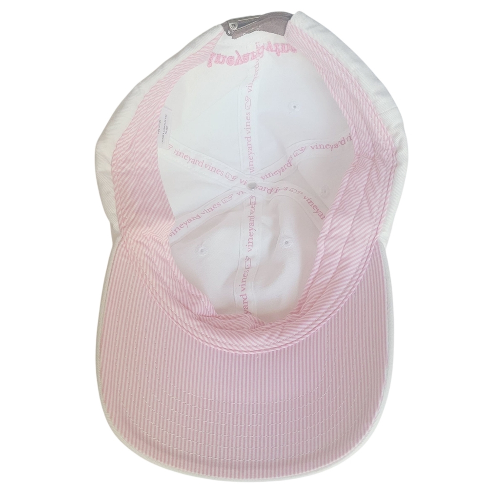 Vineyard Vines White Cap with Pink Whale Logo - Picture 3 of 16